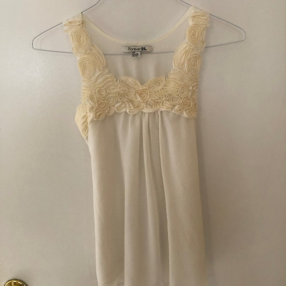 Floral, Embellished Tank Blouse